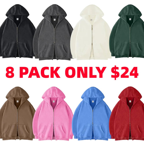 Unisex Oversized zip up hoodie