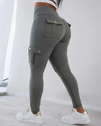 Women's Butt Lifting Leggings with Flap Pockets