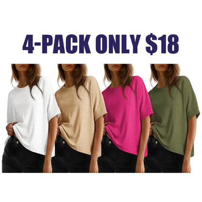 2026 New Women's Loose Fit Plus Size Basic T-Shirt