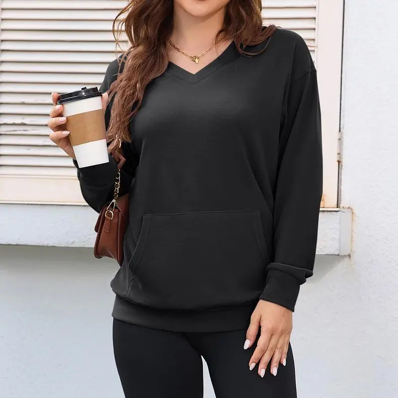 Women's Hoodless V-neck Sweatshirt