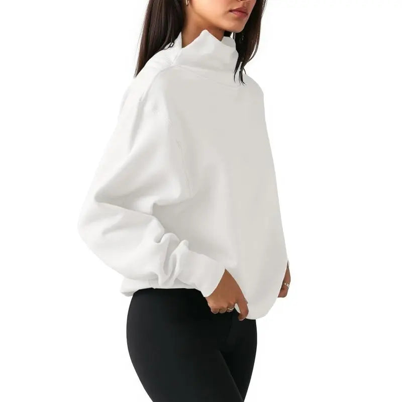 Women's Oversized Turtleneck Sweatshirt