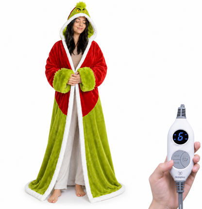 Christmas Limited Edition🔥Wearable Heated Blanket with Foot Pocket Sherpa🔥Overheat Protection & Auto Shut-Off
