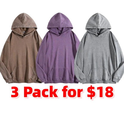 Women's Oversized Acid Wash Cotton Hoodie